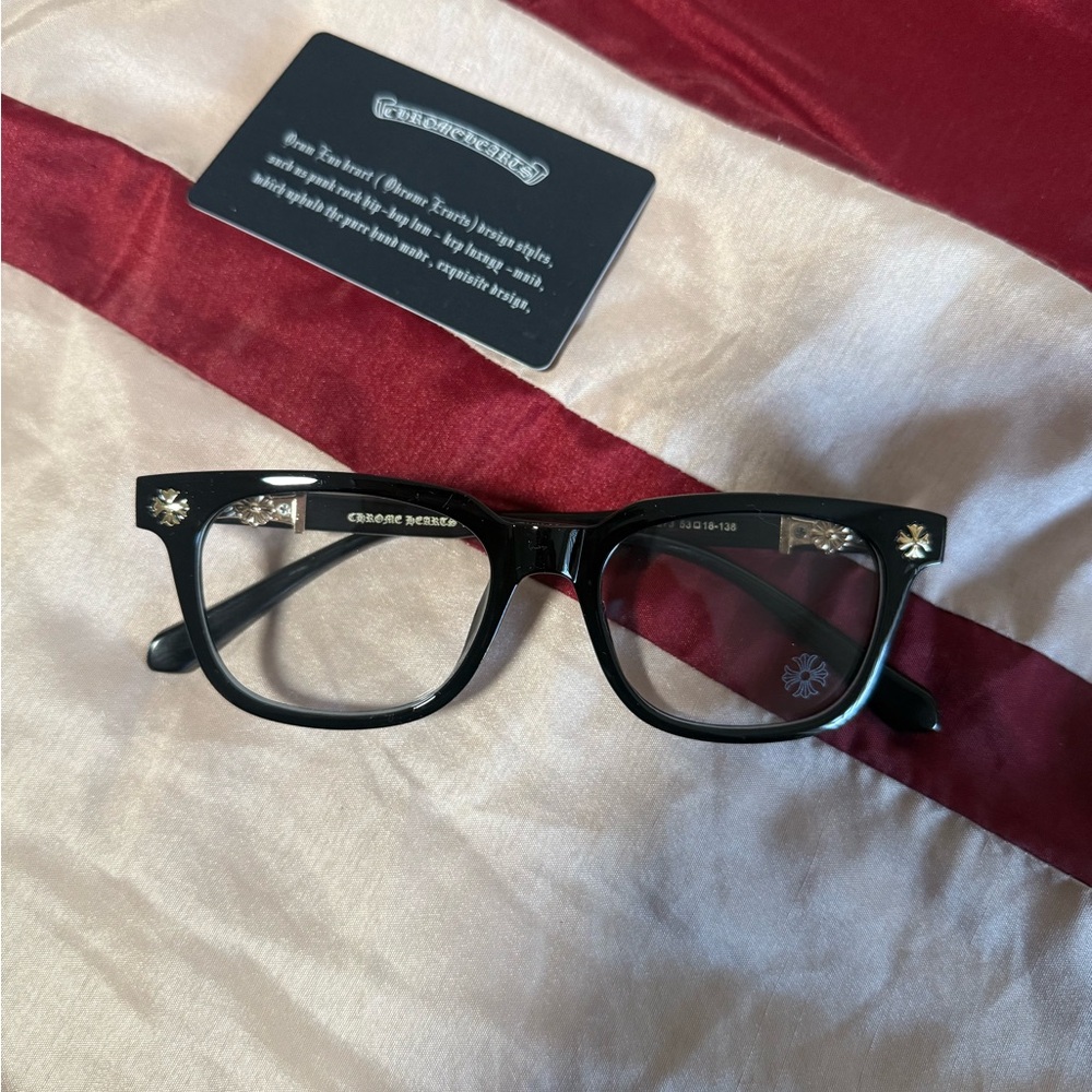 Chrome Hearts Black and Silver Glasses